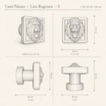 Carré Palazzo Lion Rugissant sketch 3D - Holdon Paris