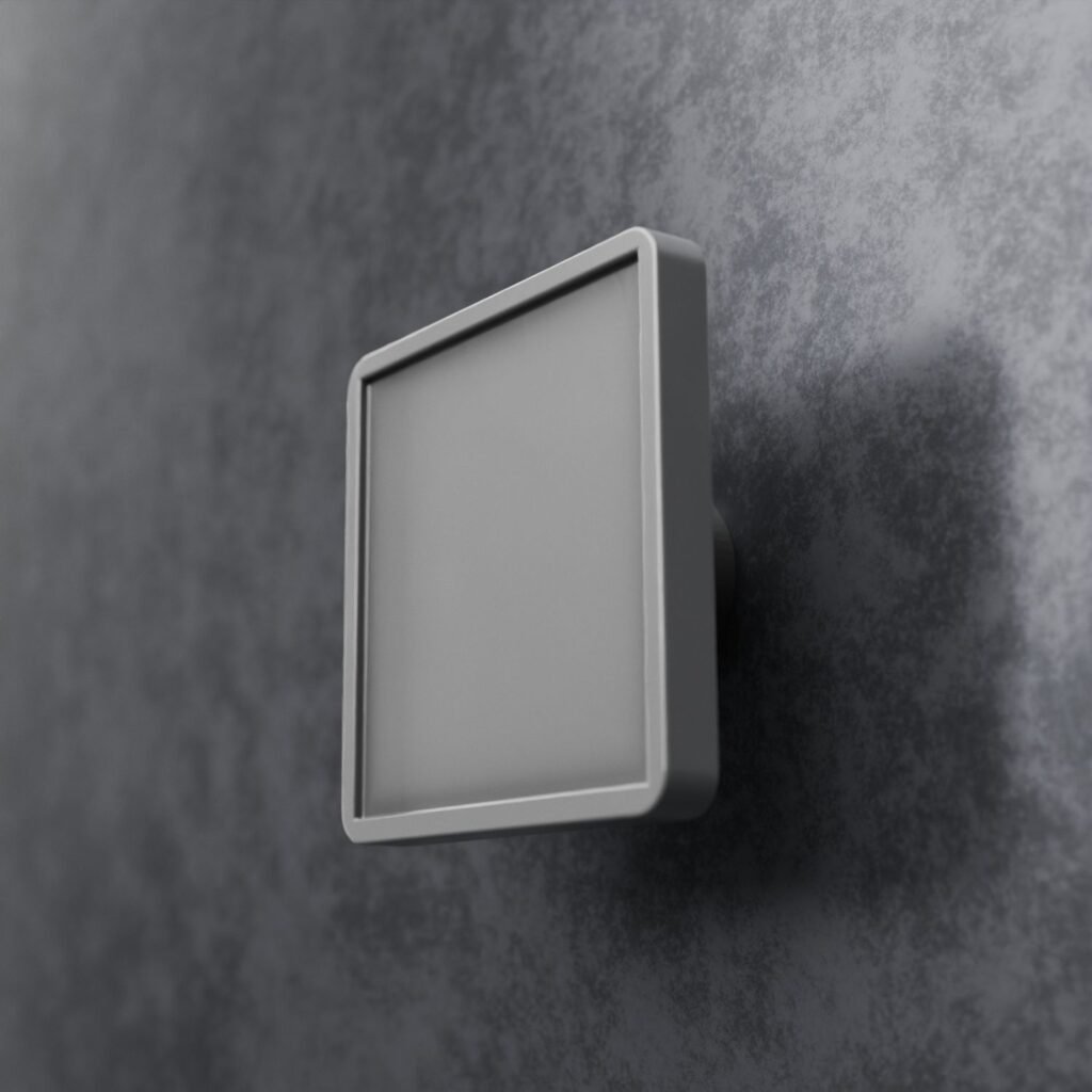 Poignée Carré Palazzo Essentiel en Aluminium Satiné