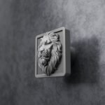 Carré Palazzo Lion Endormi Aluminium Satiné - Holdon Paris