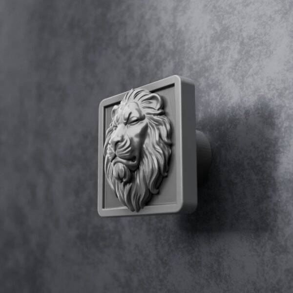 Carré Palazzo — Lion Endormi — M — Aluminium Satiné
