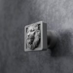 Carré Palazzo Lion Endormi Aluminium Satiné - Holdon Paris