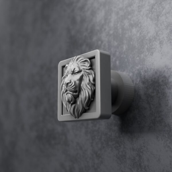 Carré Palazzo — Lion Endormi — S — Aluminium Satiné