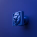 Carré Palazzo Lion Endormi Bleu Electrique - Holdon Paris