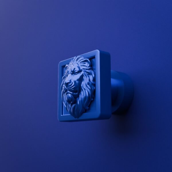 Carré Palazzo — Lion Endormi — S — Bleu Electrique