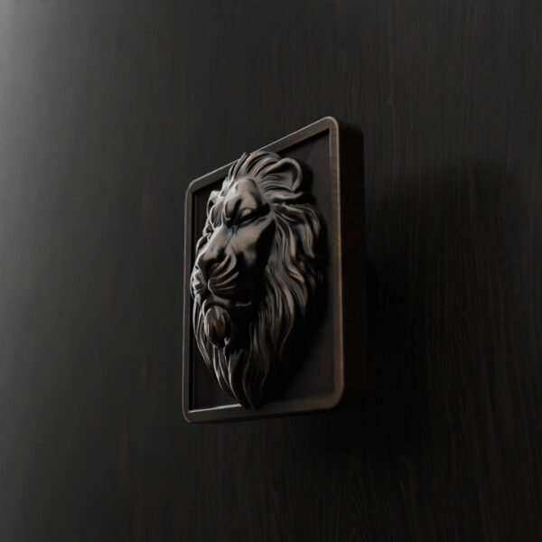 Palazzo Square, Sleeping Lion, L, Antique Bronze