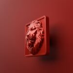 Carré Palazzo Lion Endormi Candy Red - Holdon Paris