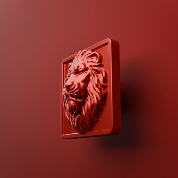 Carré Palazzo — Lion Endormi — L — Candy Red