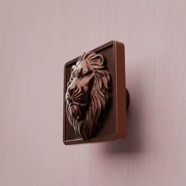Carré Palazzo — Lion Endormi — L — Cuivre Satiné