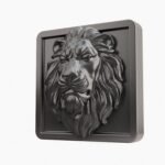 Carré Palazzo Lion Endormi Gris Titane taille Header – Holdon - Holdon Paris