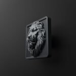 Carré Palazzo Lion Endormi Gris Titane - Holdon Paris