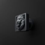 Carré Palazzo Lion Endormi Gris Titane - Holdon Paris