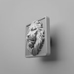 Carré Palazzo Lion Endormi Gris argenté - Holdon Paris