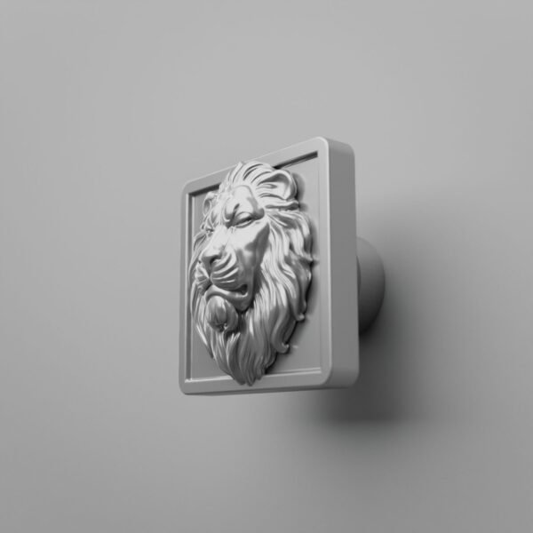 Carré Palazzo — Lion Endormi — M — Gris argenté
