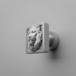 Carré Palazzo Lion Endormi Gris argenté - Holdon Paris