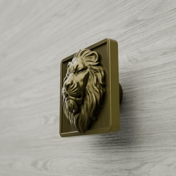 Carré Palazzo — Lion Endormi — L — Laiton Satiné