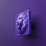Carré Palazzo Lion Endormi Lilas Sombre - Holdon Paris