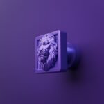 Carré Palazzo Lion Endormi Lilas Sombre - Holdon Paris