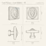Carré Palazzo Lion Endormi sketch 3D - Holdon Paris