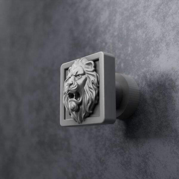 Palazzo Square, Roaring Lion, S, Satin Aluminum