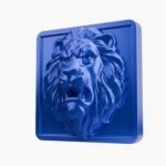 Carré Palazzo Lion Rugissant Bleu Electrique taille Header – Holdon - Holdon Paris
