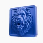 Carré Palazzo Lion Rugissant Bleu Electrique taille Header – Holdon - Holdon Paris
