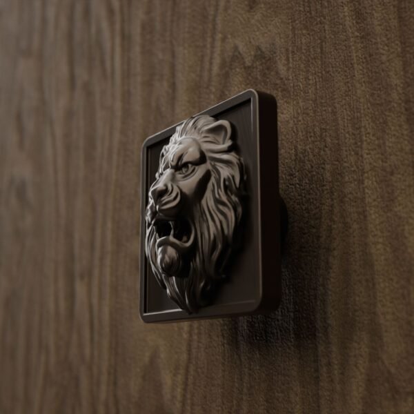 Carré Palazzo — Lion Rugissant — L — Bronze Mat