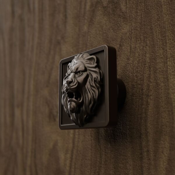 Carré Palazzo — Lion Rugissant — M — Bronze Mat