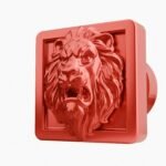 Carré Palazzo Lion Rugissant Candy Red - Holdon Paris