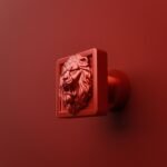 Carré Palazzo Lion Rugissant Candy Red - Holdon Paris