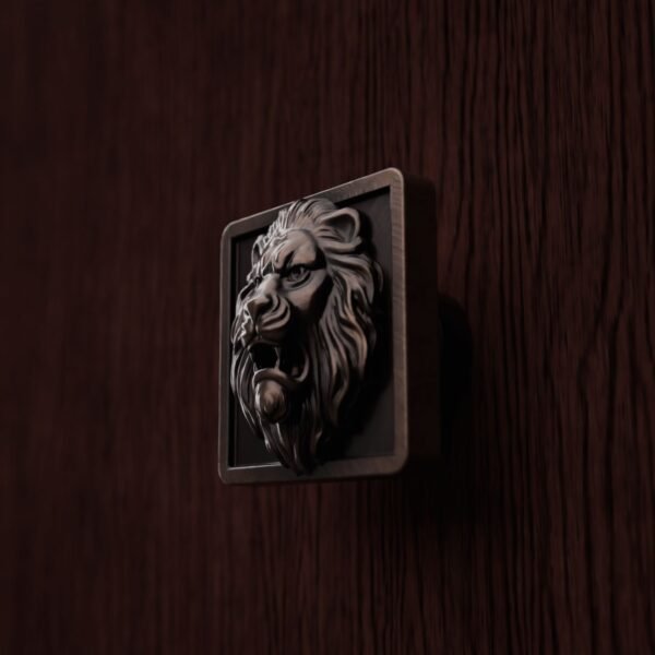 Carré Palazzo — Lion Rugissant — M — Cuivre Ancien