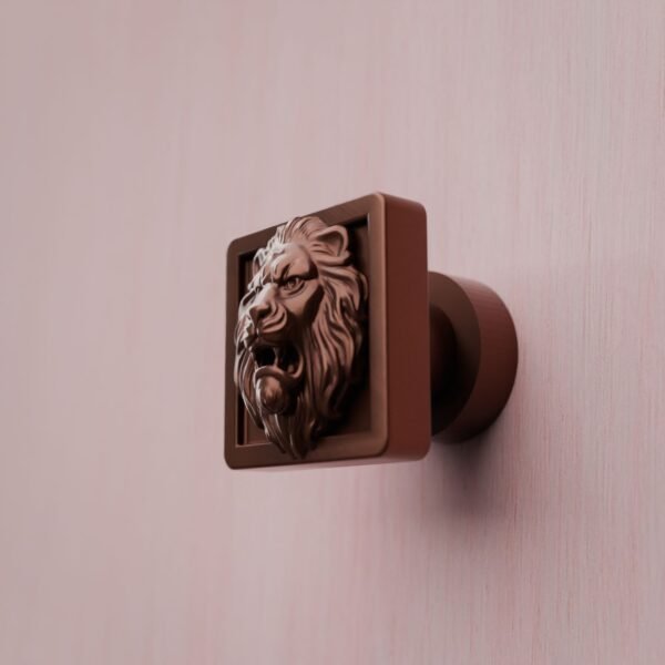 Carré Palazzo — Lion Rugissant — S — Cuivre Satiné