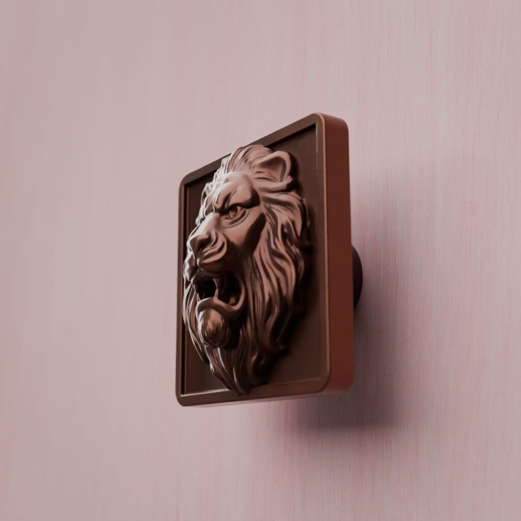 Palazzo Square, Roaring Lion, L, Satin Copper - Holdon Paris