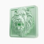 Carré Palazzo Lion Rugissant Emeraude Claire taille Header – Holdon - Holdon Paris