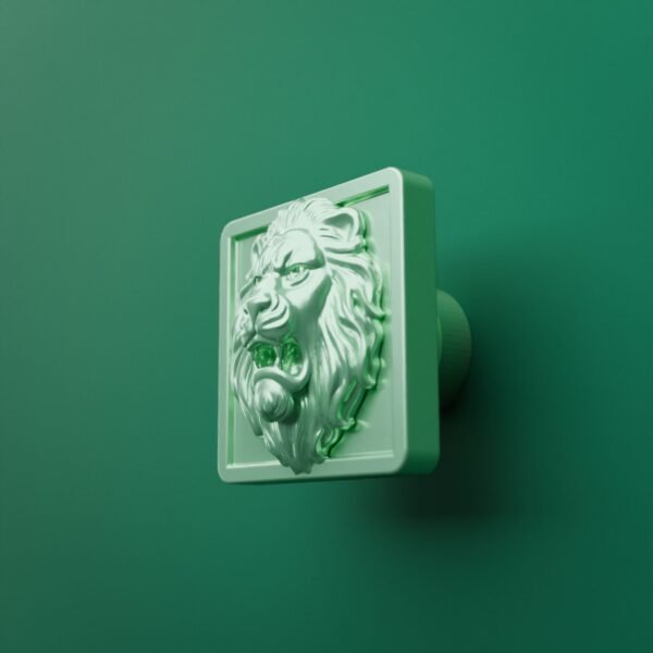 Carré Palazzo — Lion Rugissant — M — Emeraude Claire