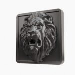 Carré Palazzo Lion Rugissant Gris Titane taille Header – Holdon - Holdon Paris