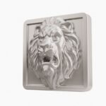 Carré Palazzo Lion Rugissant Gris argenté taille Header – Holdon - Holdon Paris