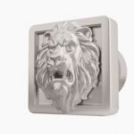 Carré Palazzo Lion Rugissant Gris argenté - Holdon Paris