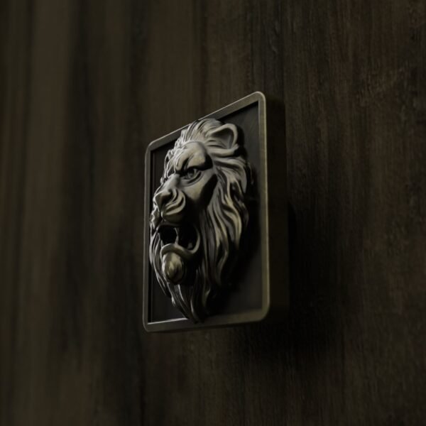 Carré Palazzo — Lion Rugissant — L — Laiton Ancien