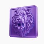 Carré Palazzo Lion Rugissant Lilas Sombre taille Header – Holdon - Holdon Paris