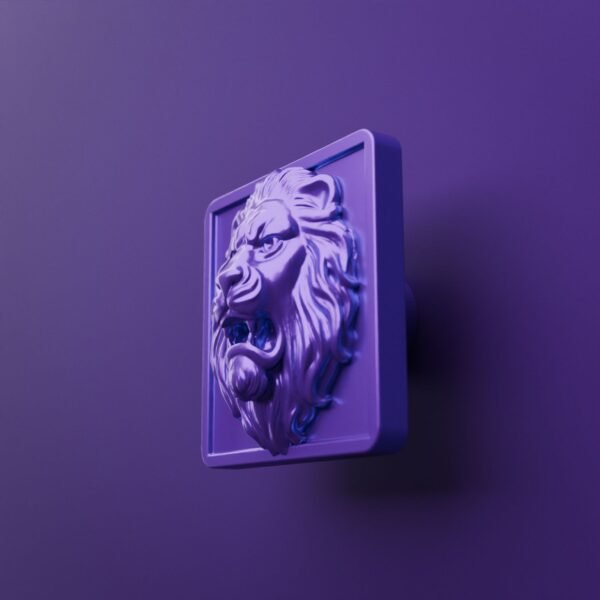 Palazzo Square, Roaring Lion, L, Dark Lilac