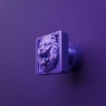 Palazzo Square, Roaring Lion, S, Dark Lilac