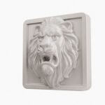 Carré Palazzo Lion Rugissant White Snow taille Header – Holdon - Holdon Paris