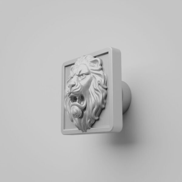 Carré Palazzo — Lion Rugissant — M — White Snow