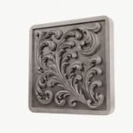 Carré Palazzo Rinceaux Aluminium Satiné taille Header – Holdon - Holdon Paris