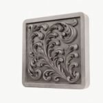 Carré Palazzo Rinceaux Aluminium Satiné taille Header – Holdon - Holdon Paris