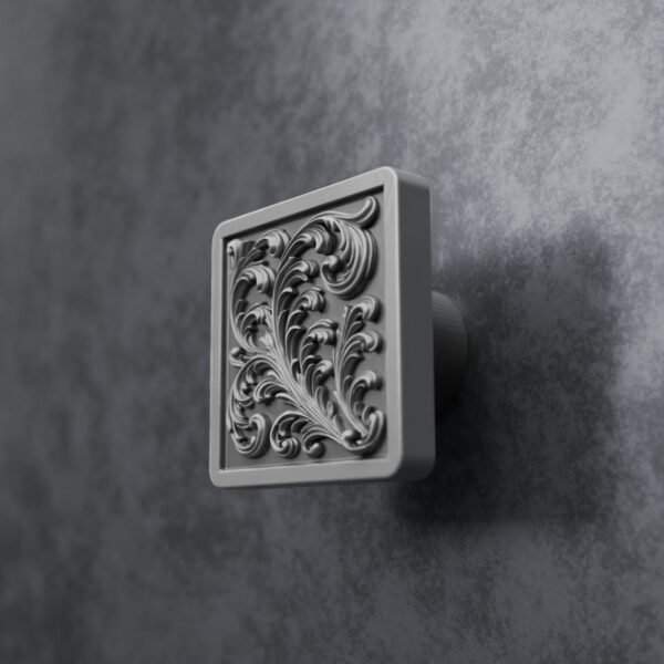 Carré Palazzo — Rinceaux — M — Aluminium Satiné