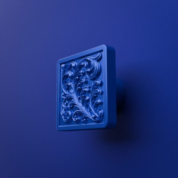 Carré Palazzo — Rinceaux — M — Bleu Electrique