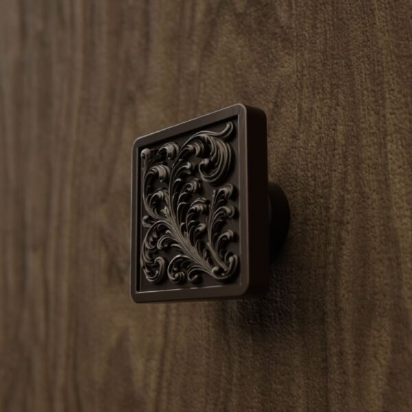 Carré Palazzo — Rinceaux — M — Bronze Mat