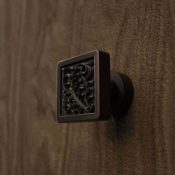 Palazzo Square, Scrollwork, S, Matte Bronze