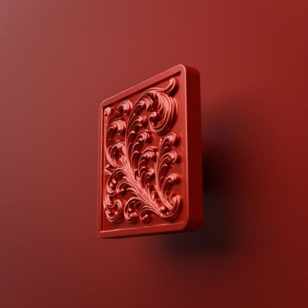 Palazzo Square, Scrollwork, L, Candy Red